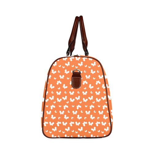 Cute orange Butterflies Waterproof Travel Bag/Small (Model 1639)