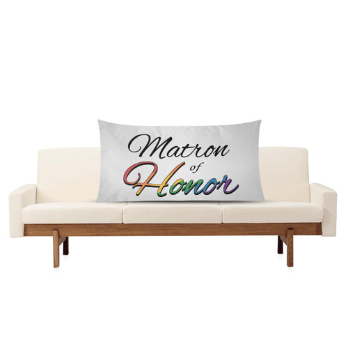 Rainbow "Matron of Honor" Rectangle Pillow Case 20"x36"(Twin Sides)