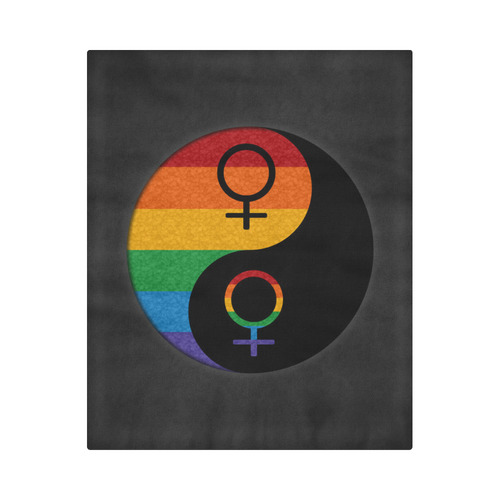 Lesbian Pride Yin and Yang Duvet Cover 86"x70" ( All-over-print)
