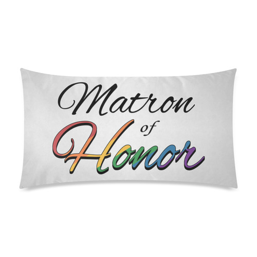 Rainbow "Matron of Honor" Rectangle Pillow Case 20"x36"(Twin Sides)