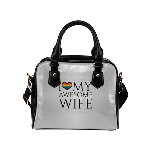 I Heart My Awesome Wife Shoulder Handbag (Model 1634)