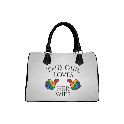 This Girl Loves Her Wife Boston Handbag (Model 1621)