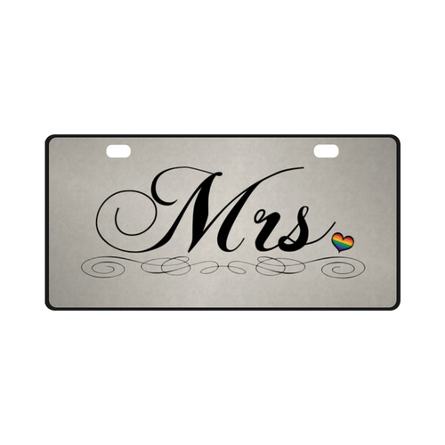 Mrs. Lesbian Design License Plate