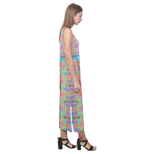 colors Phaedra Sleeveless Open Fork Long Dress (Model D08)