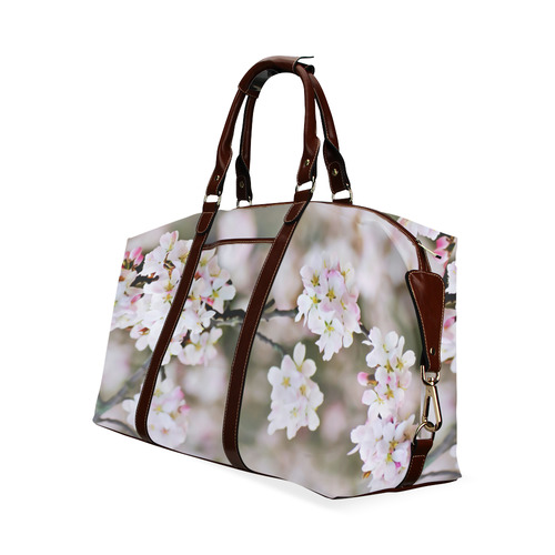 Photography Branch with Spring Flowers white Classic Travel Bag (Model 1643)