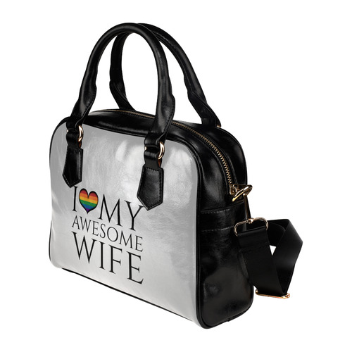 I Heart My Awesome Wife Shoulder Handbag (Model 1634)