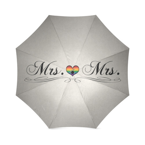 Mrs. & Mrs. Lesbian Design Foldable Umbrella (Model U01)