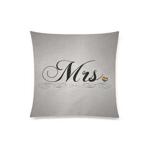 Mrs. Lesbian Design Custom Zippered Pillow Case 20"x20"(Twin Sides)