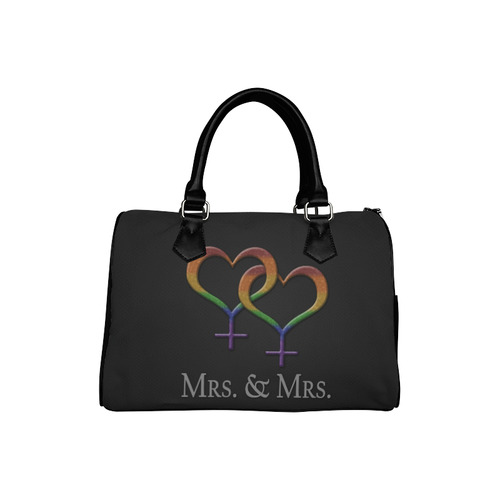 Mrs. and Mrs. Lesbian Pride Boston Handbag (Model 1621)