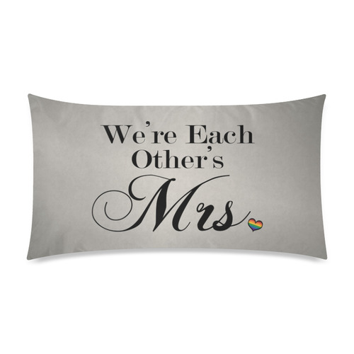 We're Each Other's Mrs. Rectangle Pillow Case 20"x36"(Twin Sides)