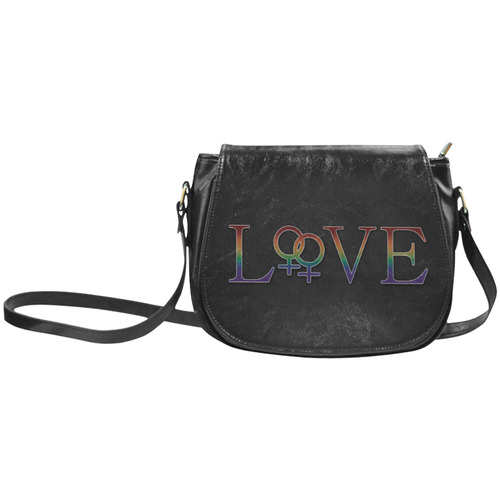 Lesbian Pride Rainbow love Classic Saddle Bag/Large (Model 1648)