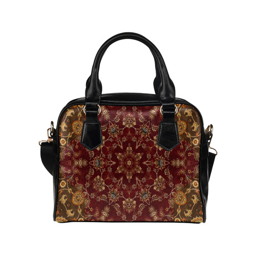 Copper Red Star Mandala Shoulder Handbag (Model 1634)