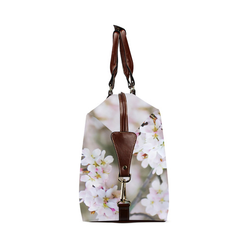 Photography Branch with Spring Flowers white Classic Travel Bag (Model 1643)