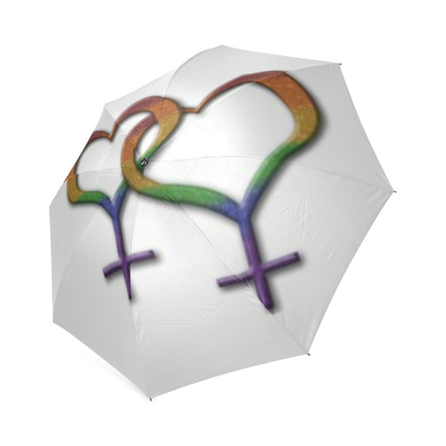 Rainbow Female Gender Symbols Foldable Umbrella (Model U01)