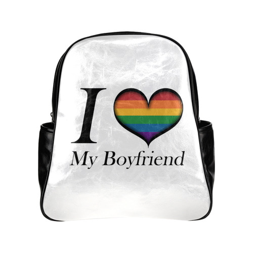 I Heart My Boyfriend Multi-Pockets Backpack (Model 1636)