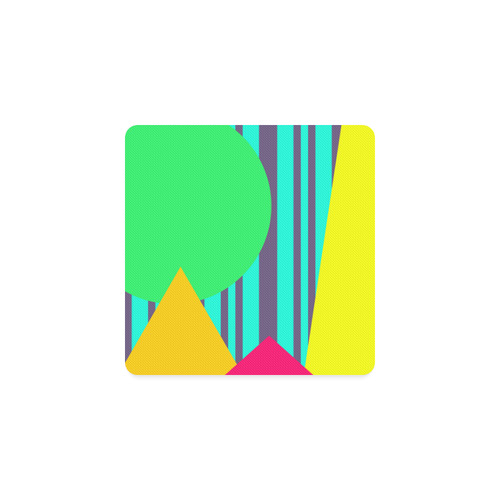 Shapes and Colors Square Coaster