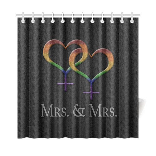 Mrs. and Mrs. Shower Curtain 72"x72"