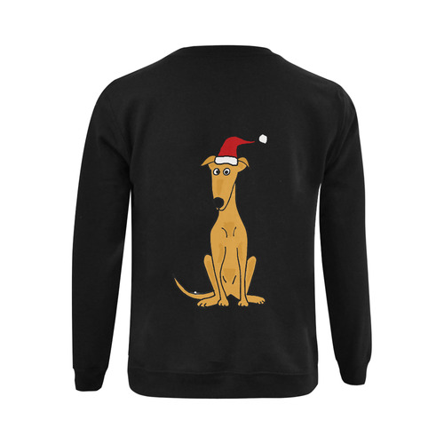 Funny Christmas Greyhound Dog Gildan Crewneck Sweatshirt(NEW) (Model H01)