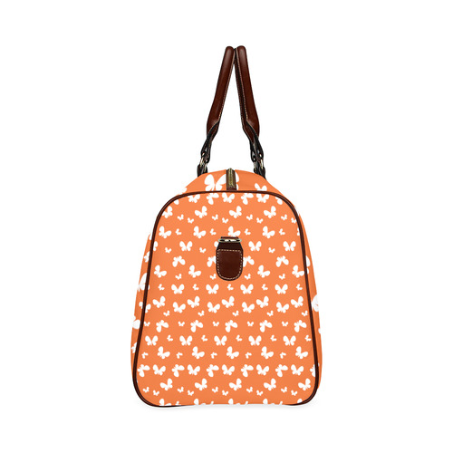 Cute orange Butterflies Waterproof Travel Bag/Small (Model 1639)