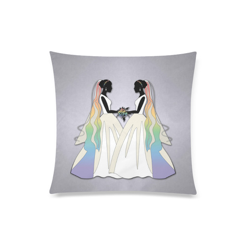 Ballgown Rainbow Brides Custom Zippered Pillow Case 20"x20"(Twin Sides)