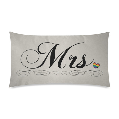 Mrs. Lesbian Design Rectangle Pillow Case 20"x36"(Twin Sides)