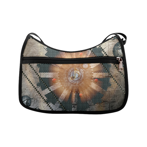 Music, key notes, metal design Crossbody Bags (Model 1616)