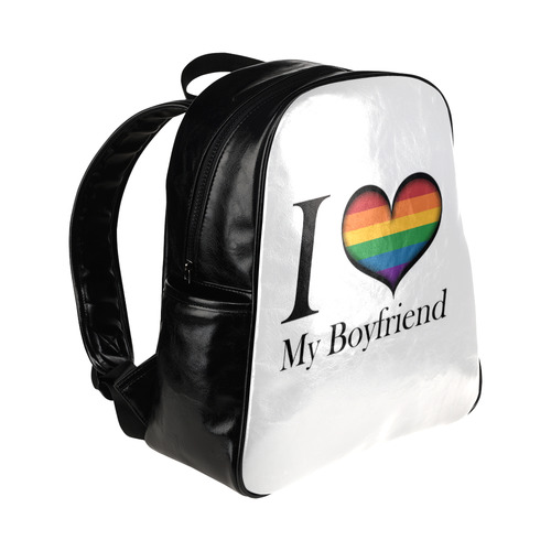 I Heart My Boyfriend Multi-Pockets Backpack (Model 1636)