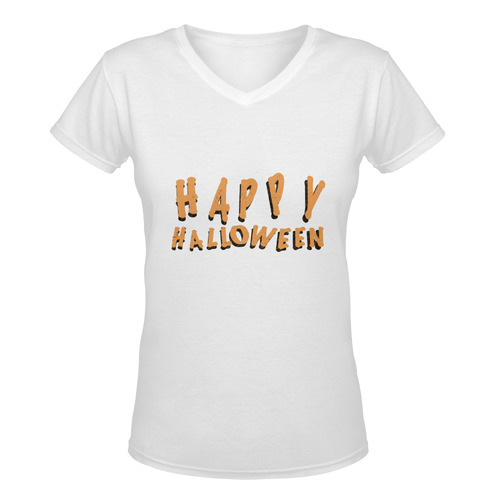 Happy Halloween Women's Deep V-neck T-shirt (Model T19)