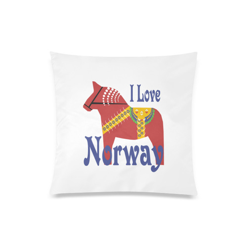 Dalahorse I Love Norway Custom Zippered Pillow Case 20"x20"(Twin Sides)