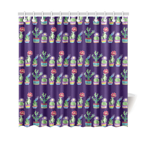 Cute Cactus Blossom Shower Curtain 69"x70"