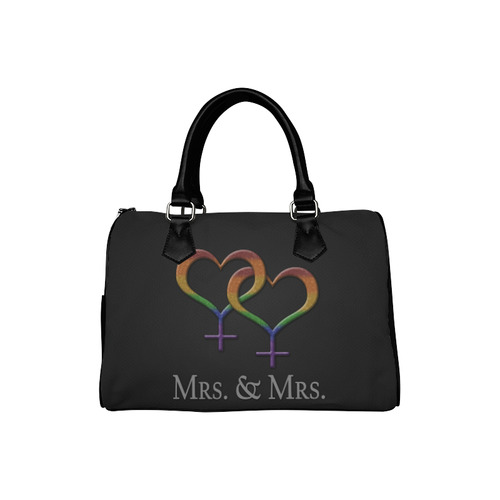 Mrs. and Mrs. Lesbian Pride Boston Handbag (Model 1621)