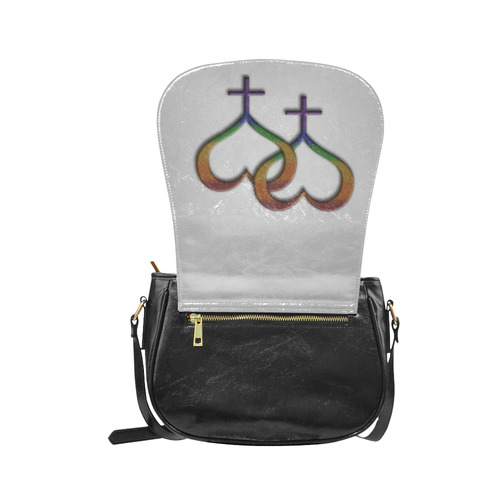 Rainbow Female Gender Symbols Classic Saddle Bag/Large (Model 1648)