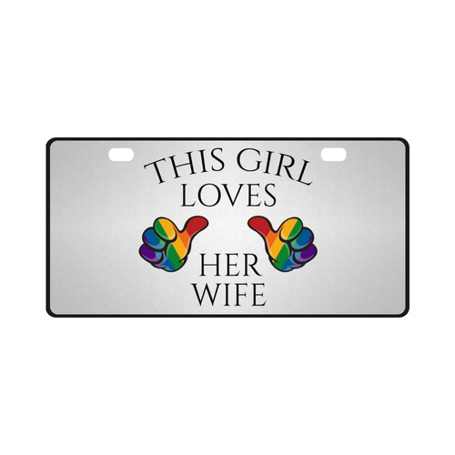 This Girl Loves Her Wife License Plate