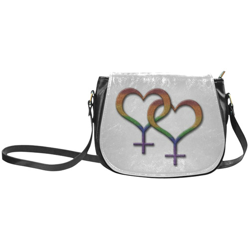 Rainbow Female Gender Symbols Classic Saddle Bag/Large (Model 1648)