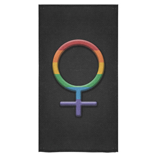 Lesbian Pride Female Gender Symbol Bath Towel 30"x56"