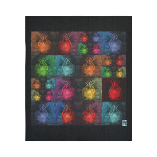 pomegranates Cotton Linen Wall Tapestry 51"x 60"