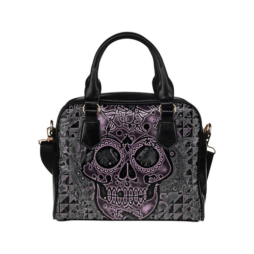 skull pink Shoulder Handbag (Model 1634)