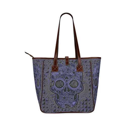 skull blue Classic Tote Bag (Model 1644)