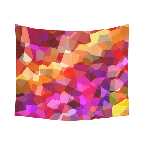 Geometric Fall Pattern Cotton Linen Wall Tapestry 60"x 51"