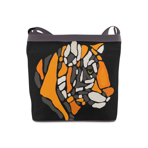 Cool Tiger Abstract Art Crossbody Bags (Model 1613)