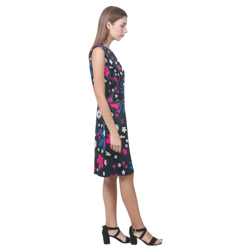 floral twist 416C Eos Women's Sleeveless Dress (Model D01)