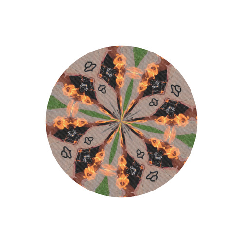 Wheels of Fire Round Mousepad