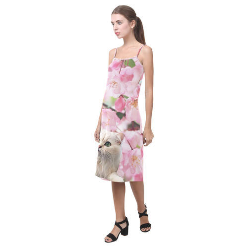 Cat and Flowers Alcestis Slip Dress (Model D05)