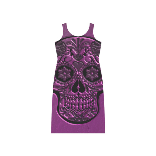 Skull20151209 Phaedra Sleeveless Open Fork Long Dress (Model D08)