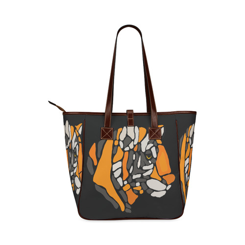 Cool Tiger Abstract Art Classic Tote Bag (Model 1644)