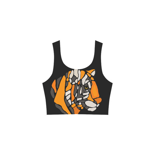 Cool Tiger Abstract Art Atalanta Sundress (Model D04)