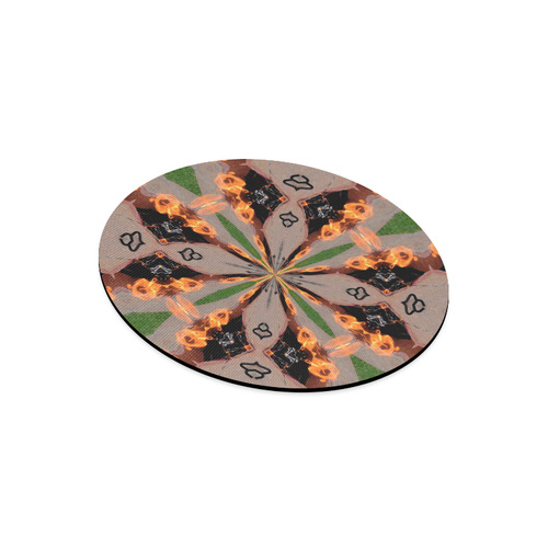 Wheels of Fire Round Mousepad