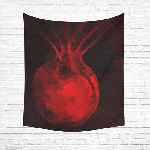 pomegranates Cotton Linen Wall Tapestry 51"x 60"