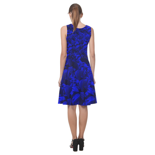 A202 Blue Peaks Abstract Atalanta Casual Sundress(Model D04)