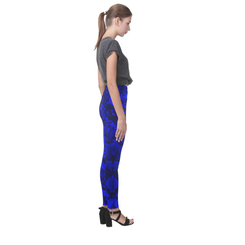 A202 Blue Peaks Abstract Cassandra Women's Leggings (Model L01)